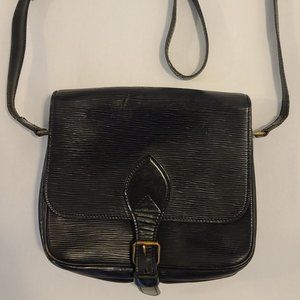 Louis Vuitton Cartouchiere Handbag Epi Leather PM Black